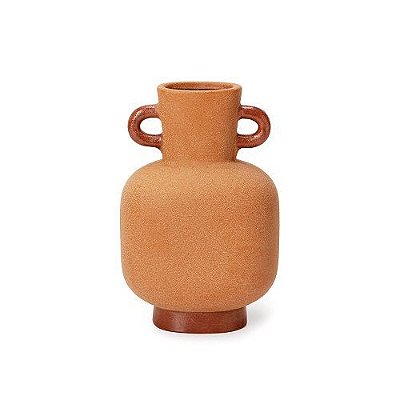 VASO EM CERAMICA MARROM 23.5X11X16CM