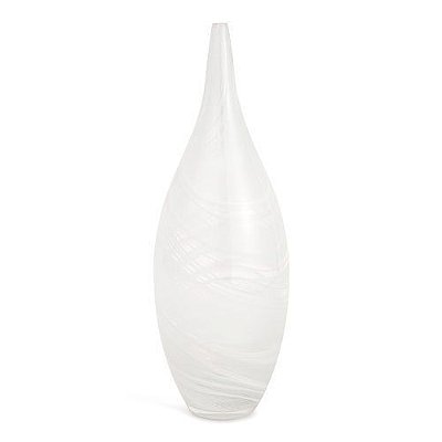 VASO EM VIDRO OFF WHITE 46X16X16CM