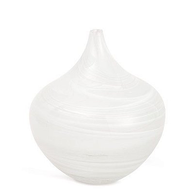 VASO EM VIDRO OFF WHITE 24X20X20CM