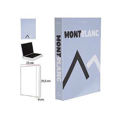 CAIXA LIVRO MDF (AZUL PRETO)32X23X4CM