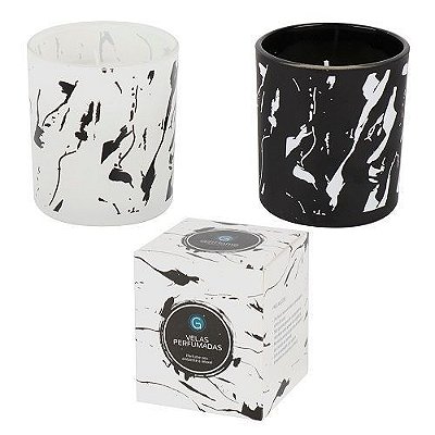 VELA PARAFINA C/SUPORTE VIDRO 6.3X7.8CM