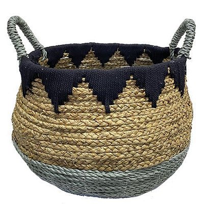 CESTO EM FIBRA NATURAL G