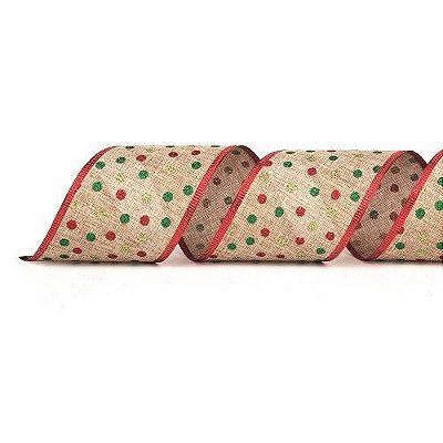 FITA BOLINHAS COLORIDAS 6.3CM X 9.14M