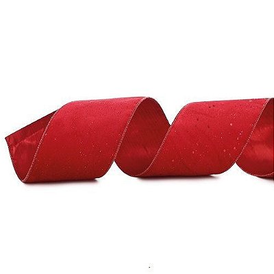 FITA VERMELHA ARAMADA GLITTER 10CM X 4.57M