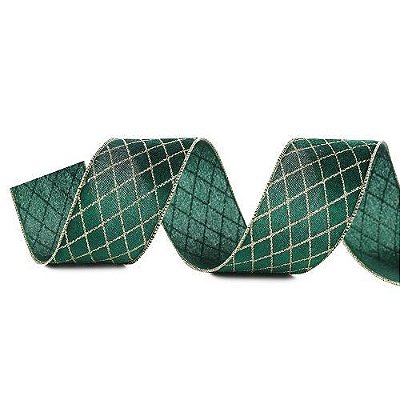 FITA VELUDO LOSANGO VRD/OUR 6.3CM X 4.57M