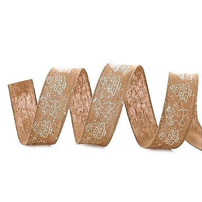 FITA ARAMADA GINGER/ARVORE BCO/MRR 3.8X914CM