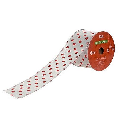 FITA ARAMADA LINHO BRANCO POA 6.3CM x 9.14M