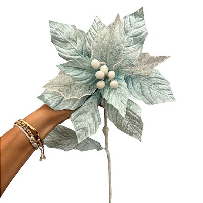 POINSETIA AZUL CLARO 40CM
