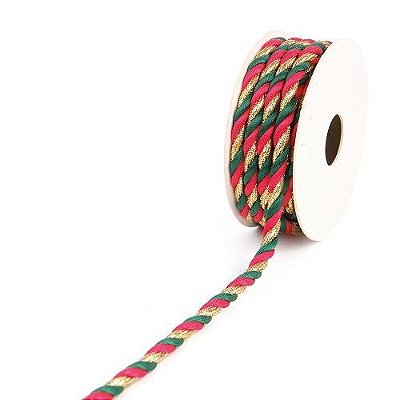 CORDAO TRICOLOR VRD/VRM 1.6CM X 9.14CM