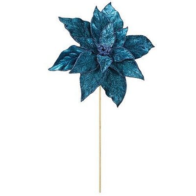 POINSETIA VELUDO AZUL ESCURO 60CM