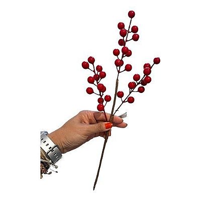 HASTE NATALINA 38CM BERRY