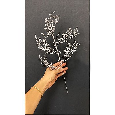 HASTE NATAL DETALHES PRATA 41CM