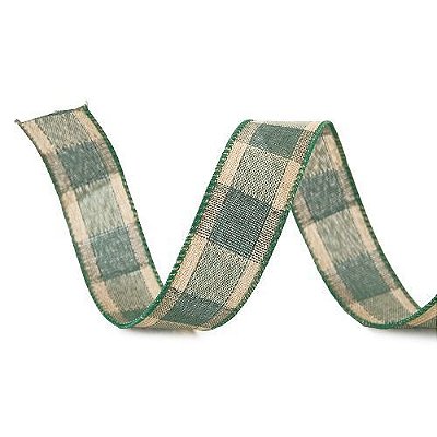 FITA ARAMADA XADREZ VRD/BEG/BEG 3.8X914CM