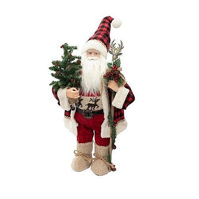 PAPAI NOEL CAJADO ALCE 45CM
