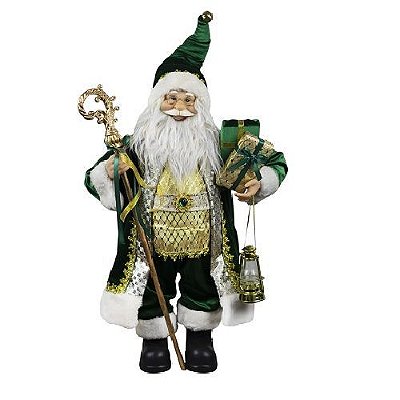 PAPAI NOEL VERDE VELUDO ALT.60CM