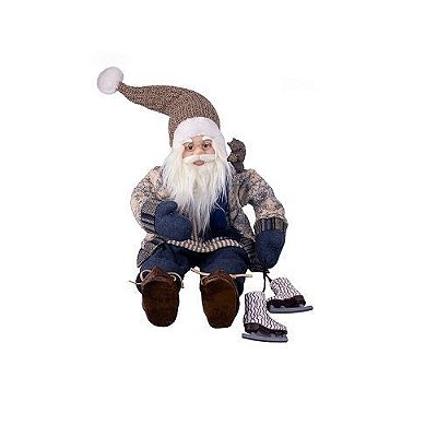 PAPAI NOEL PATINADOR SENTADO 30CM
