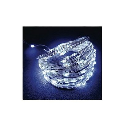 FIO DE FADA 100 LEDS BRANCO 8 FUNÇÕES 10M BIVOLT