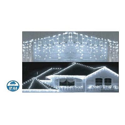 CASCATA 200 LEDS BRANCA FIO TRANSP FIXO 5M BIVOLT EXT