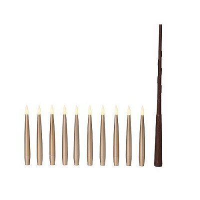 VELA ELETRONICA FLUTUANTE HARRY POTTER OURO 15CM 1AAA