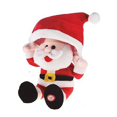 NOEL SEGURANDO GORRO C/ SOM E MOVIMENTO 18CM