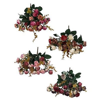 BUQUE DE MINI ROSA 33CM