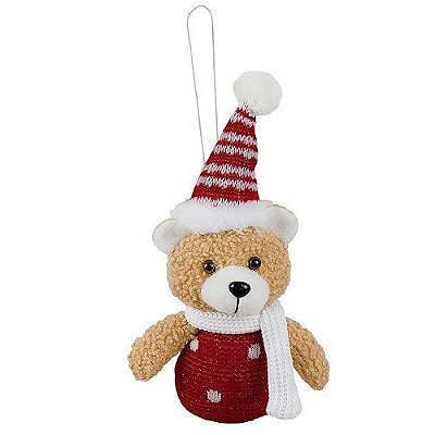ENFEITE URSO NATAL CACHECOL ALT.23CM