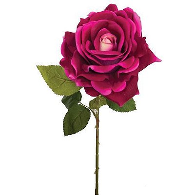 ROSA UNITARIA AVELUDADA 75CM