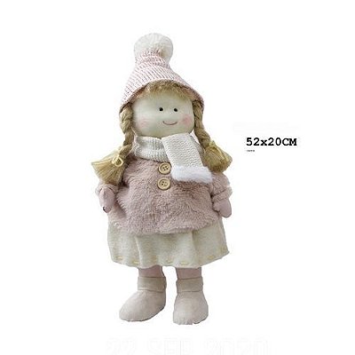 BONECA MENINA RS/BC SNOW 52X20CM