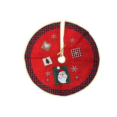 TAPETE SAIA ARVORE NATAL ROSTO PAPAI NOEL VM 60CM