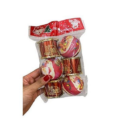 SAQUINHO COM TAMBOR E BOLAS X6 6CM