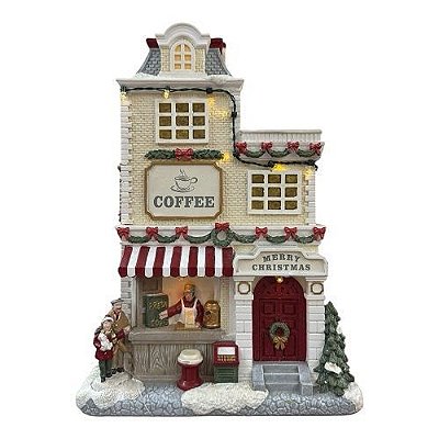 CENARIO CASA NATALINA MUSICAL COM LUZ 28.5CM