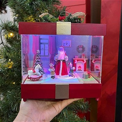 CENARIO PRESENTE SALA DO PAPAI NOEL 19X20CM