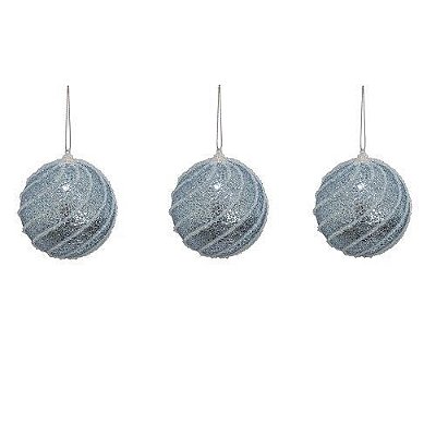 BOLA DECORADA AZUL C/3 DIAM.8CM