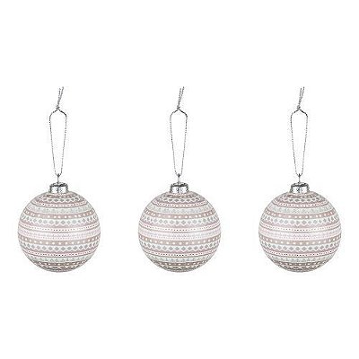 BOLA DE NATAL CAPUCCINO  C/3 8CM