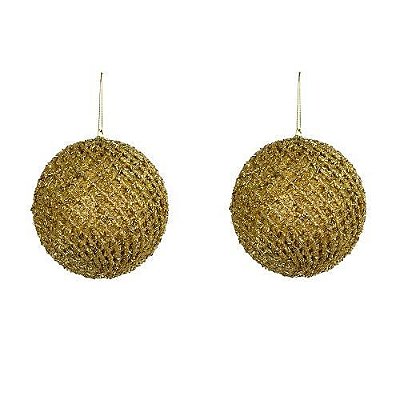 BOLA NATALINA DECORADA C/2 DIAM.12CM