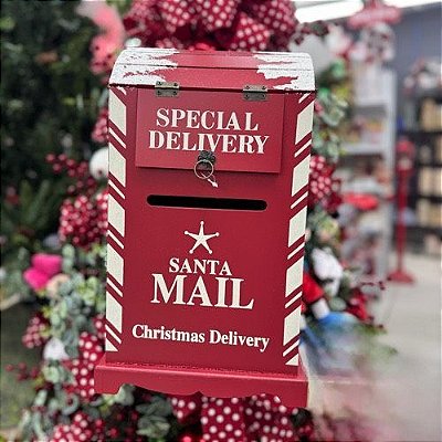 CAIXA DE CORREIO DE MADEIRA 39CM