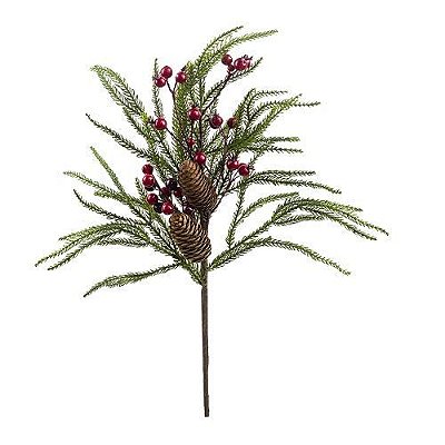 HASTE PINHEIRO COM PINHA E BERRY TOQUE REAL 60CM