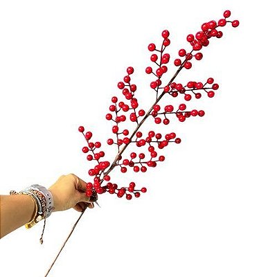 GALHO DE NATAL BERRY BOLINHAS 90CM