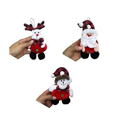 ENFEITE NATALINO DE PENDURAR SORTIDO 18CM X1