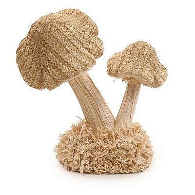 COGUMELO DECORATIVO PALHA 20CM