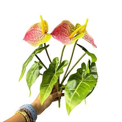 BUQUE DE ANTURIO TOQUE NATURAL 40CM