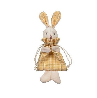 PASCOA EMBALAGEM COELHO AMARELO 12X10CM