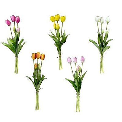 RAMALHETE TULIPA TOQUE REAL 40 CM