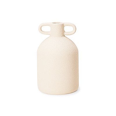 VASO EM CERAMICA OFF WHITE  23X14X14CM