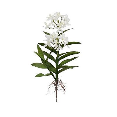 ORQUIDEA EPIDENDRUM TOQUE REAL BRANCO 48 CM
