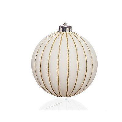 BOLA UNITARIA LISTRAS 12CM BRANCO