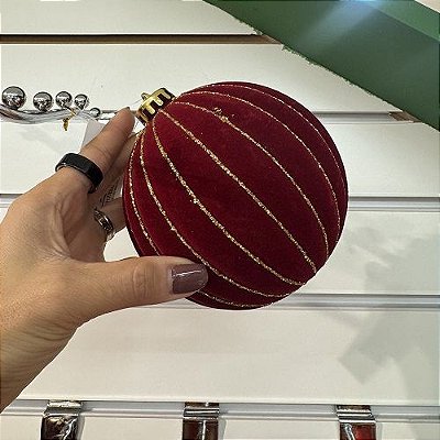 BOLA UNITARIA LISTRAS 12CM VERMELHO
