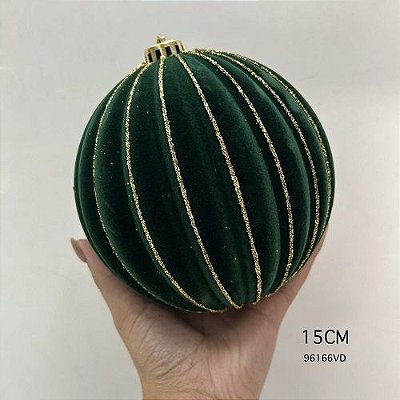 BOLA UNITARIA LISTRAS 15CM VERDE