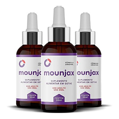 Mounjax – Kit com 3 Frascos 30ml | Suplemento Sabor Laranja