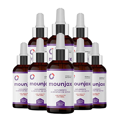 Mounjax – Kit com 8 Frascos 30ml | Suplemento Sabor Laranja